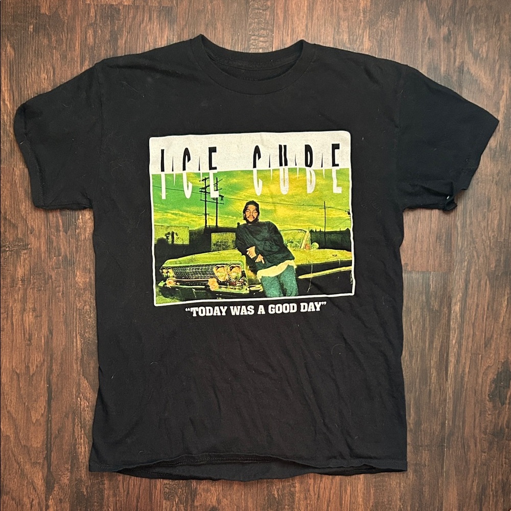 Rapper Ice Cube Black Graphic T-Shirt